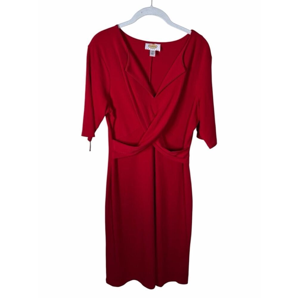 Talbots Red A-Line Midi Dress Women’s Size 12